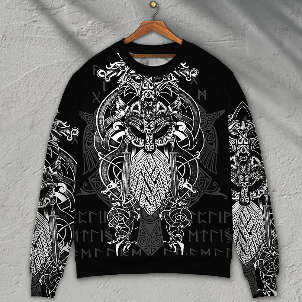 Viking Warrior Blood Pattern Style – Sweater - Ugly Christmas Sweater