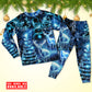 Christmas Deer Snow Man Tree Glow Light Style - Pajamas Long Sleeve - Owls Matrix LTD