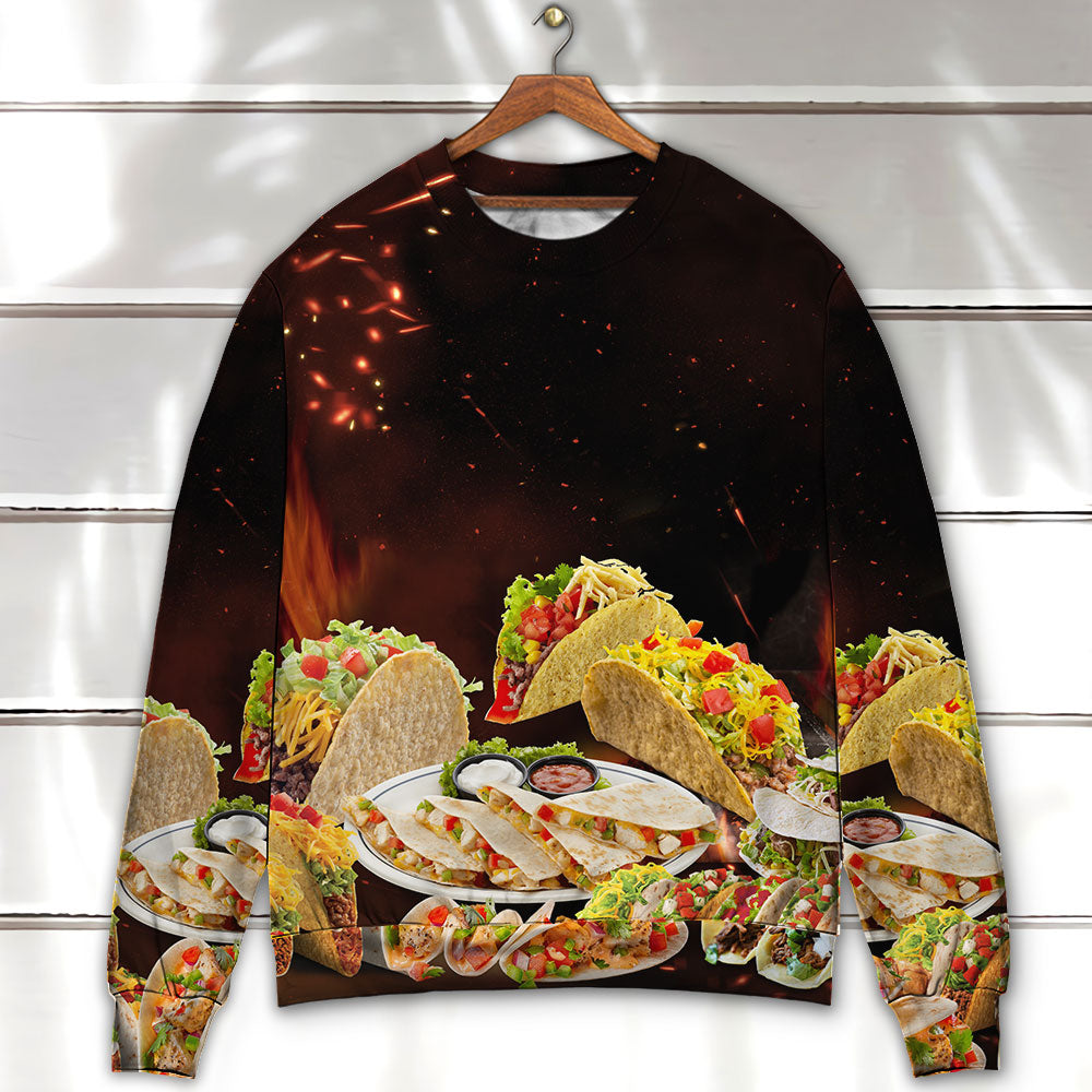 Tacos Fast Food Delicious Art – Sweater - Ugly Christmas Sweater