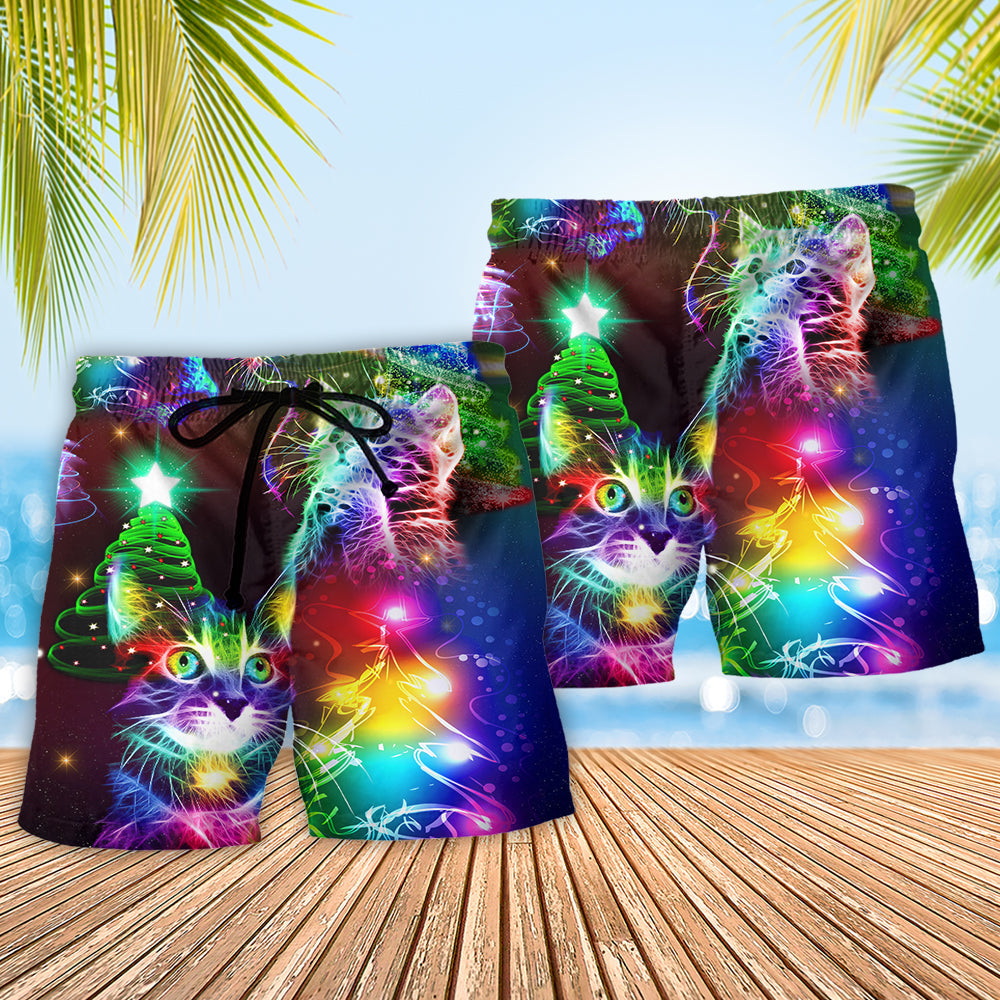 Christmas Cat Fun – Beach Short