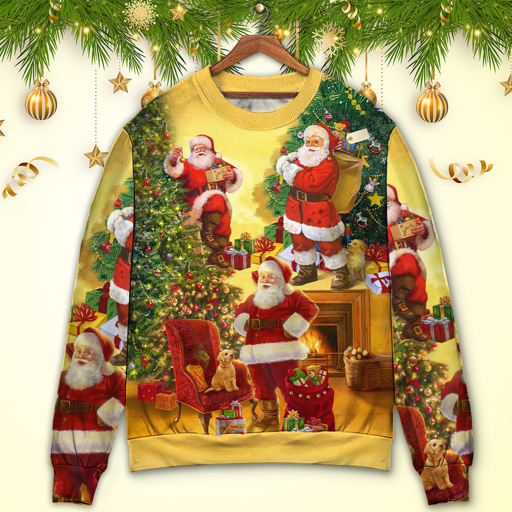 Christmas Santa Story Happy Xmas Art – Sweater - Ugly Christmas Sweater
