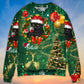 Christmas Black Cat Holiday Tree Glow – Sweater - Ugly Christmas Sweater