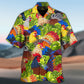 Chicken Family Colorful Art – Hawaiian Shirt
