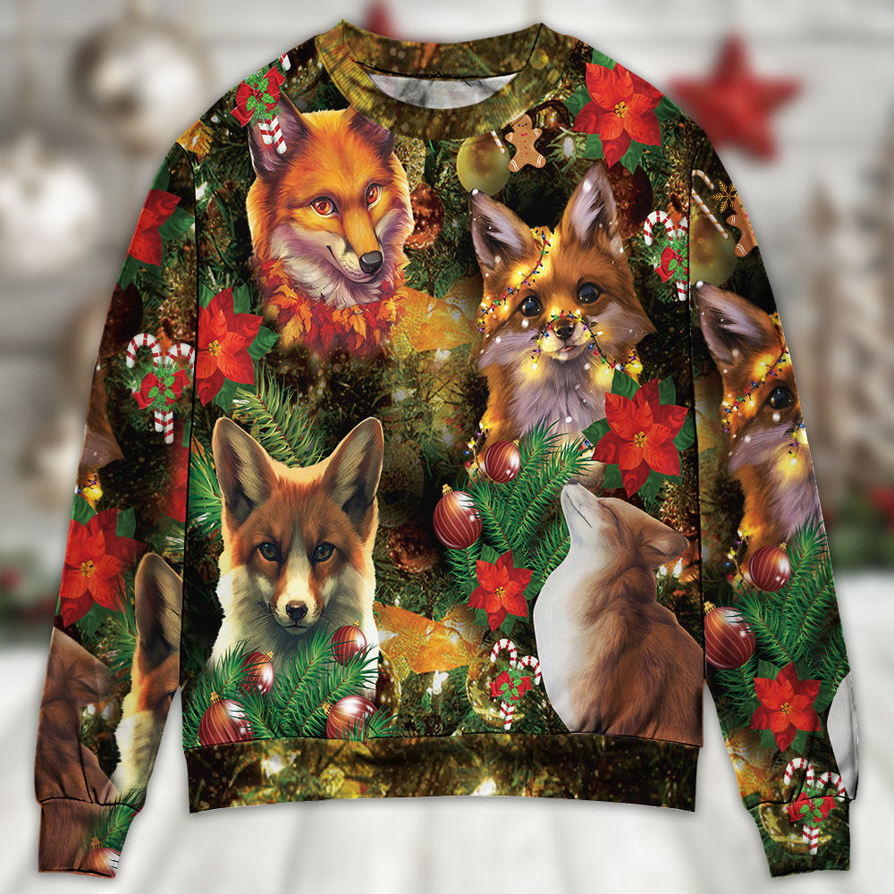 Christmas Foxmas Merry Holiday – Sweater - Ugly Christmas Sweater