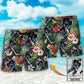 Hockey Tropical Flower Custom Photo - Beach Short - Owls Matrix LTD