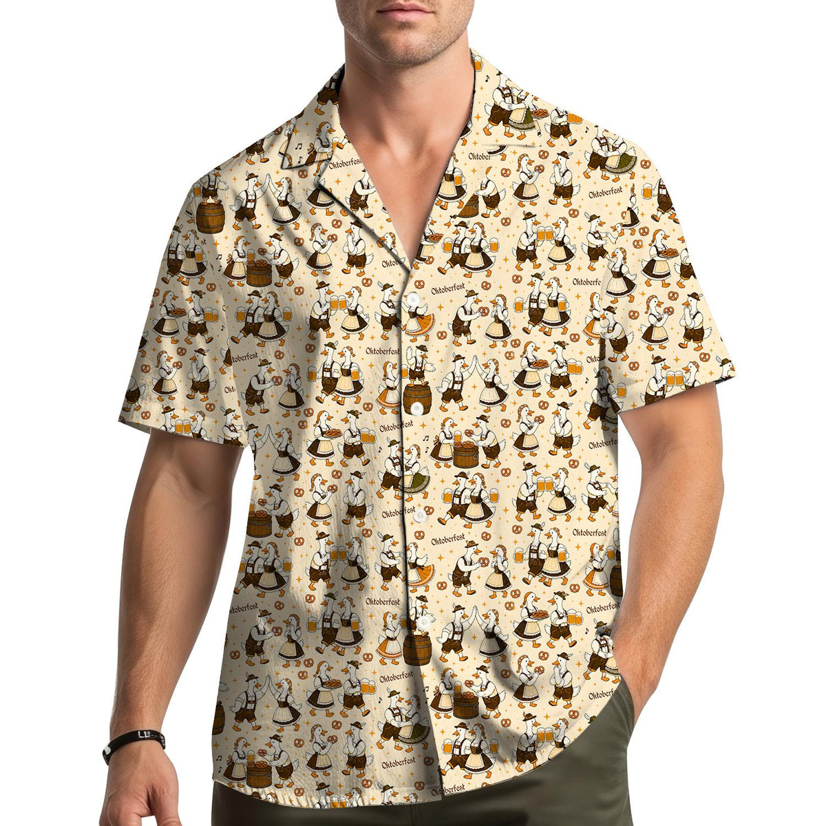 Oktoberfest Goose Bavarian Beer Pretzel Festival – Hawaiian Shirt