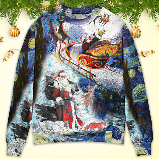 Christmas Friendly Santa With Animals – Sweater - Ugly Christmas Sweater