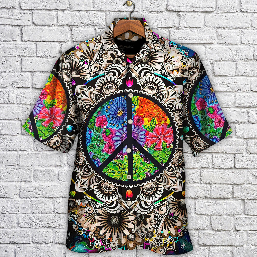Hippie Peace Galaxy Cosmic Art – Hawaiian Shirt