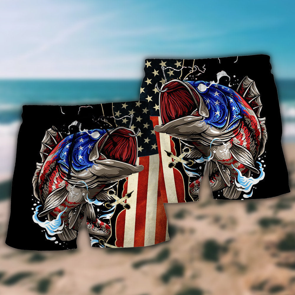 Fishing Independence Day - Beach Short - Owls Matrix LTD
