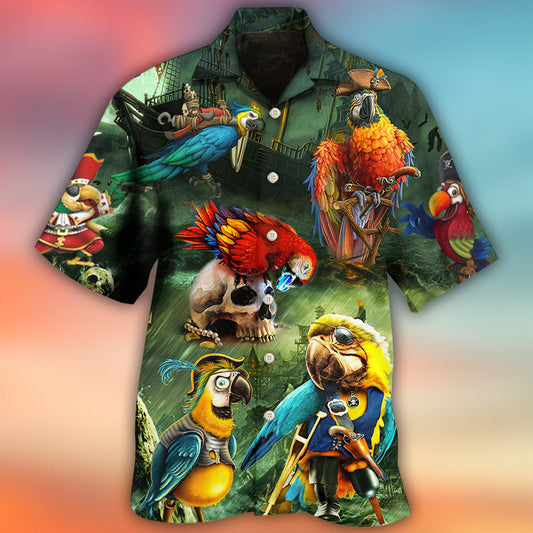 Funny Pirate Parrot Ocean Adventure - Hawaiian Shirt