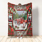 Cardinal Red Truck Christmas Flannel Blanket For Soft Bed Couch And Home Comfort