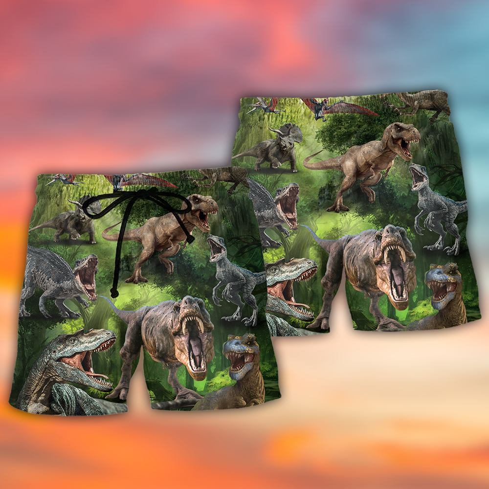 Forest Dinosaur Style – Beach Short