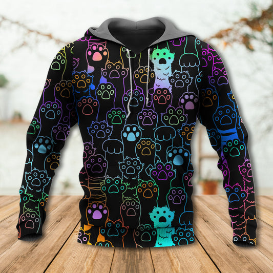 Cute Cat Little Paw Art – 3D Hoodie