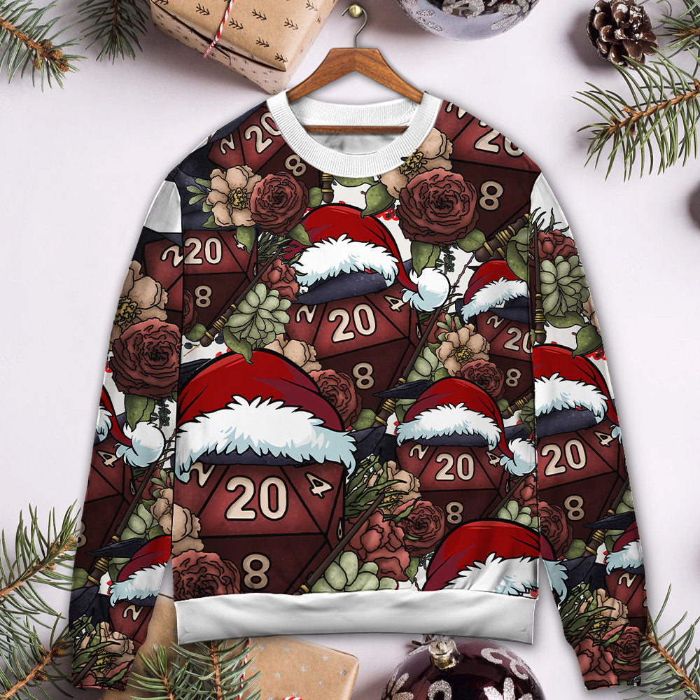 Christmas D20 Witch Dice Holiday Vibe – Sweater - Ugly Christmas Sweater