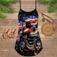 Skull Dark Love Style – Women's Summer Sleeveless V-Neck Camisole Dress