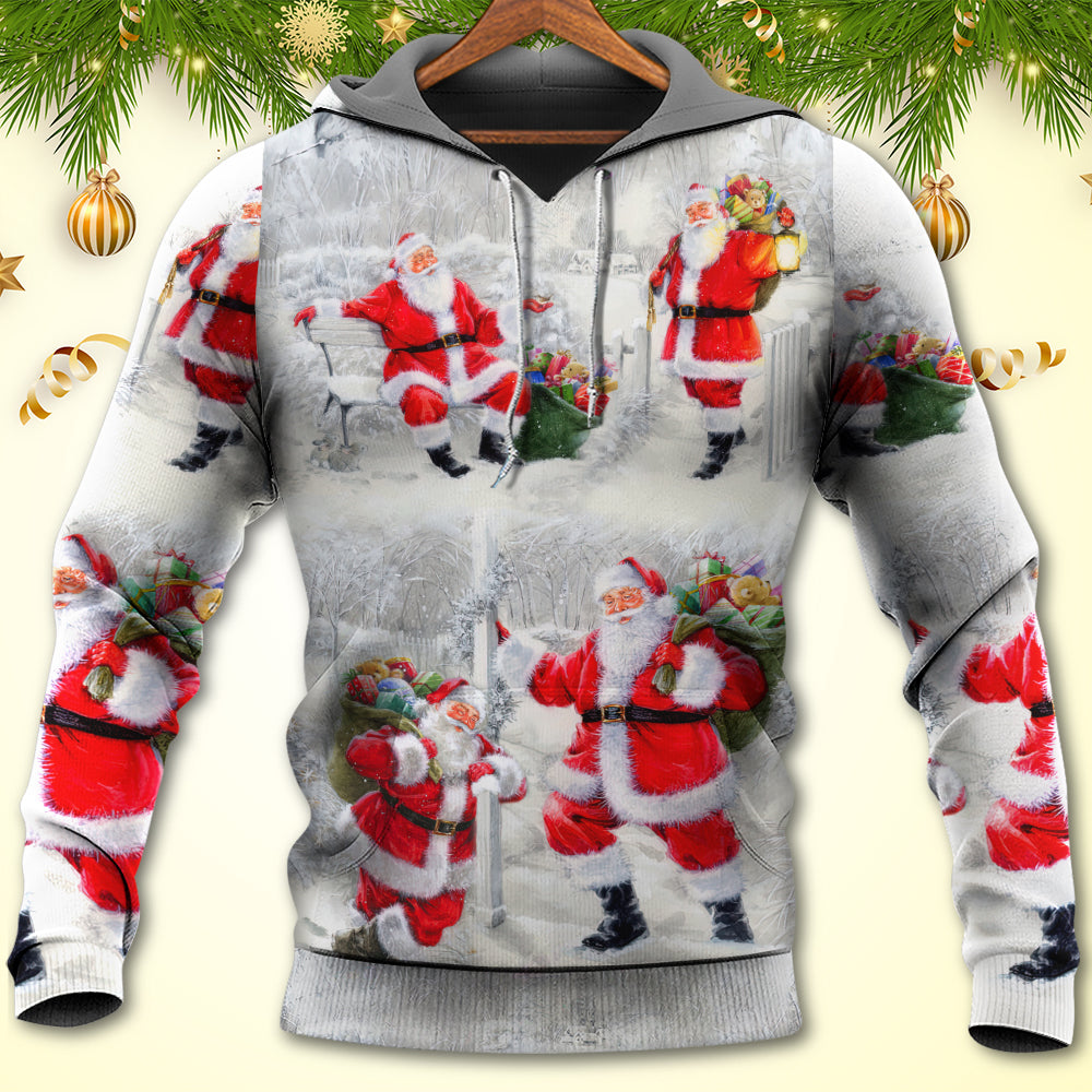 Christmas Santa Always With You Art Style - Hoodie