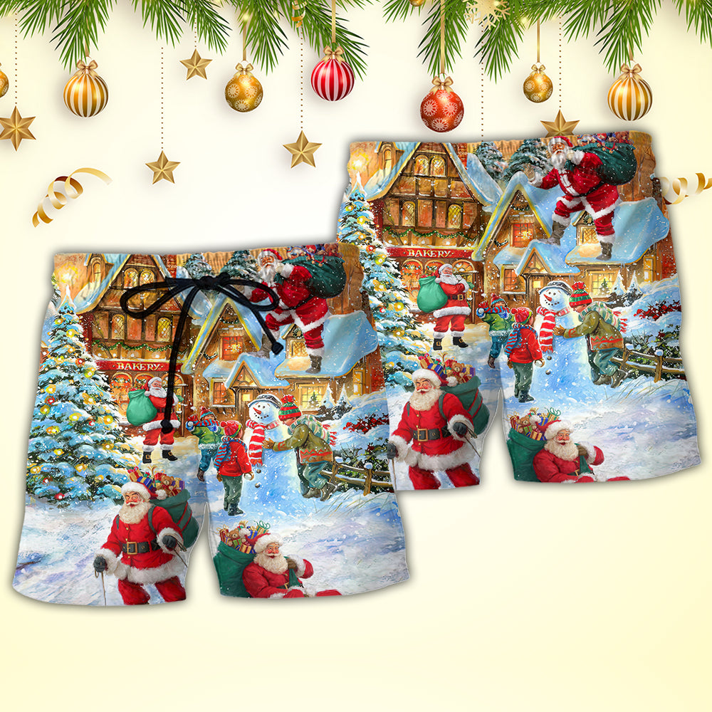Christmas Santa Town Festive Arrival – Beach Short