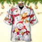 Romantic Snowman Christmas Painting – Hawaiian Shirt