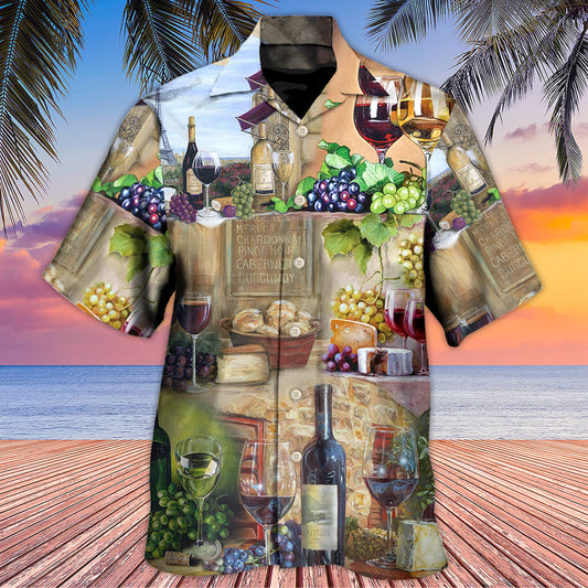 Wine Grape And Cheese Artistic Style – Hawaiian Shirt
