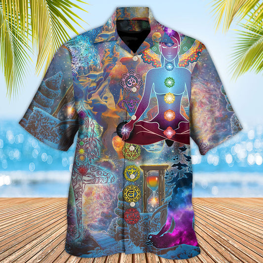Galaxy Yoga Peaceful Soul Art - Hawaiian Shirt