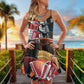 Accordion Gentleman Music Quote – Women's Summer Sleeveless V-Neck Camisole Dress