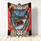 Cardinal Red Truck Christmas Flannel Blanket For Soft Bed Couch And Home Comfort