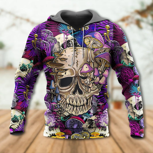 Neon Psychedelic Mushroom Art - 3D Hoodie