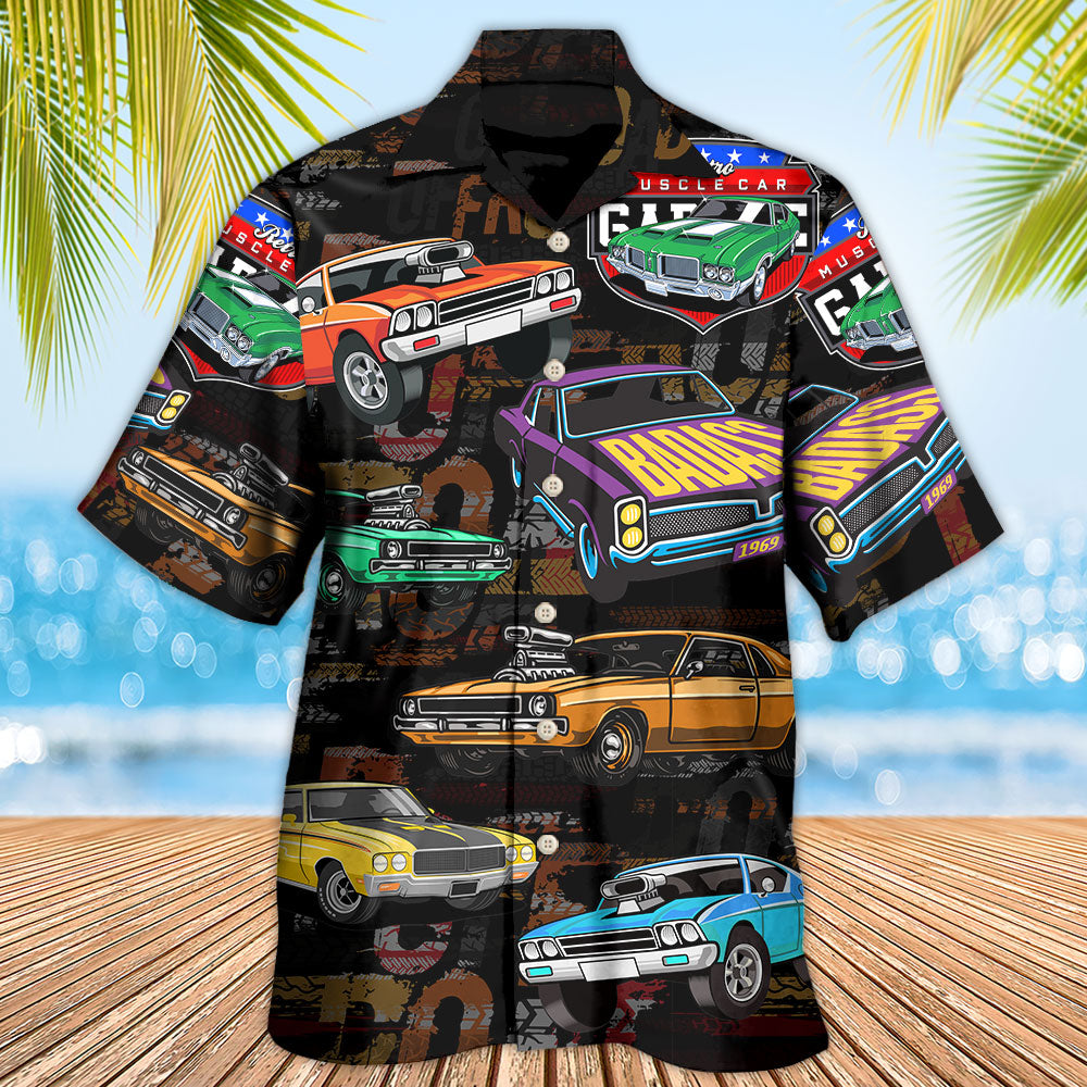 Muscle Car Speed Racing Road - Hawaiian Shirt