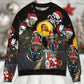 Skull Santa Racing Christmas Style – Sweater - Ugly Christmas Sweater