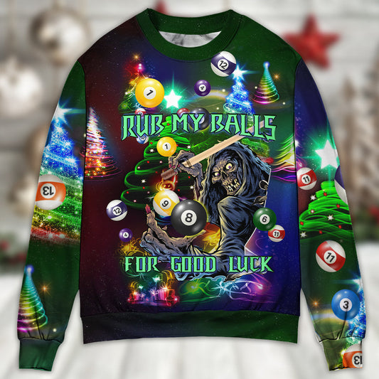 Billiard Funny Christmas Game Style – Sweater - Ugly Christmas Sweater