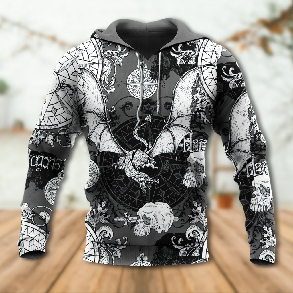 Dragon Fire Compass Baroque - 3D Hoodie