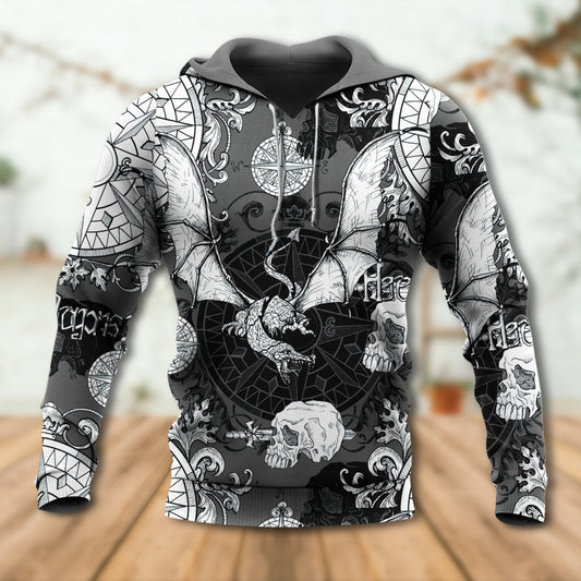Dragon Fire Compass Baroque - 3D Hoodie