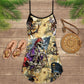 Skull Pirate Adventure Theme – Women's Summer Sleeveless V-Neck Camisole Dress