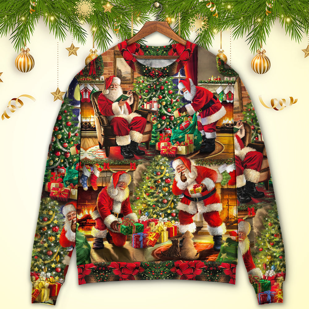Christmas Santa Story Gift For Xmas Art – Sweater - Ugly Christmas Sweater