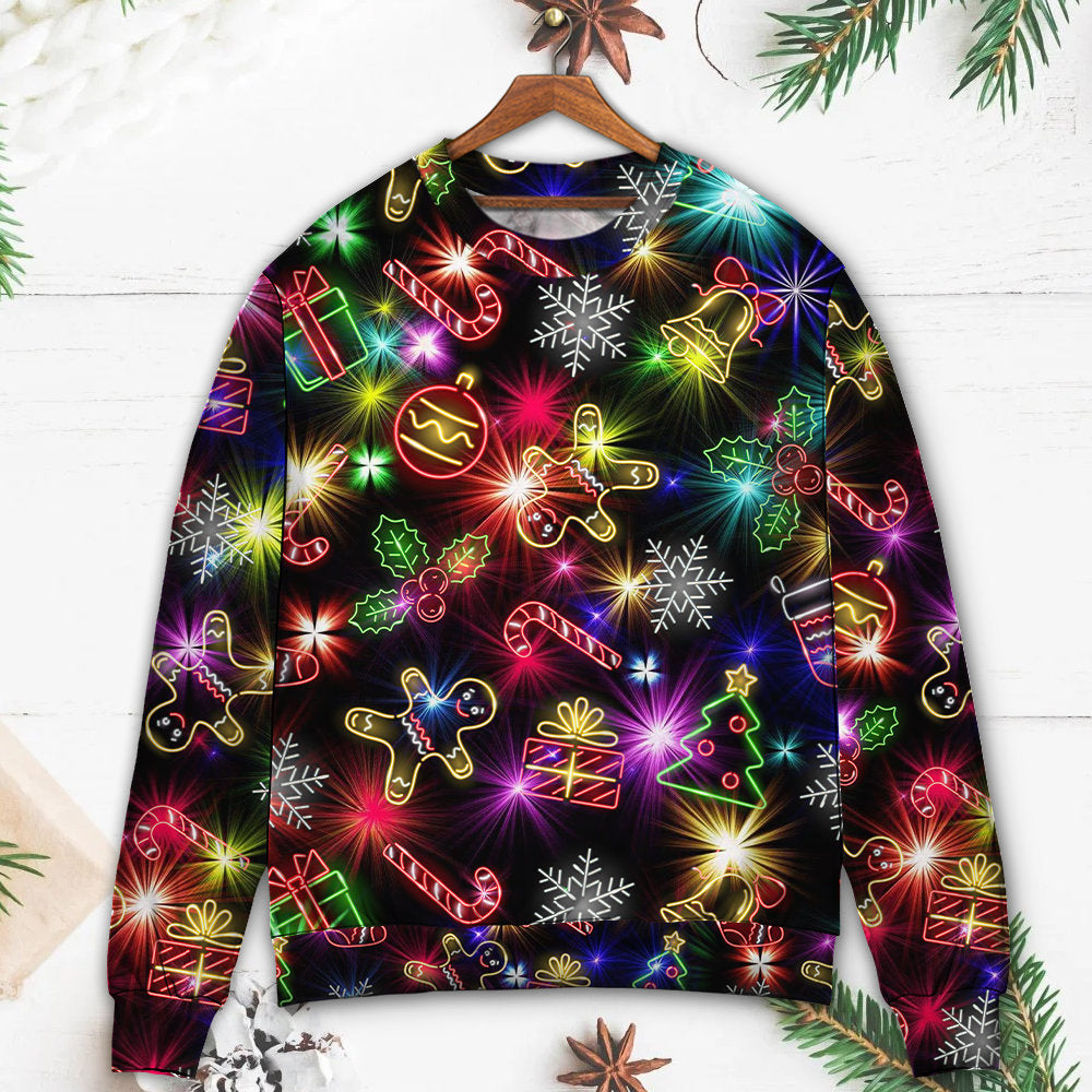Christmas Tree Gifts Gingerbread Neon – Sweater - Ugly Christmas Sweater