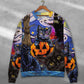 Halloween Black Cat Starry Night Art – Sweater - Ugly Christmas Sweater