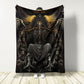 Skull Grim Reaper Dark Flannel Blanket For Soft Bed Couch And Home Comfort