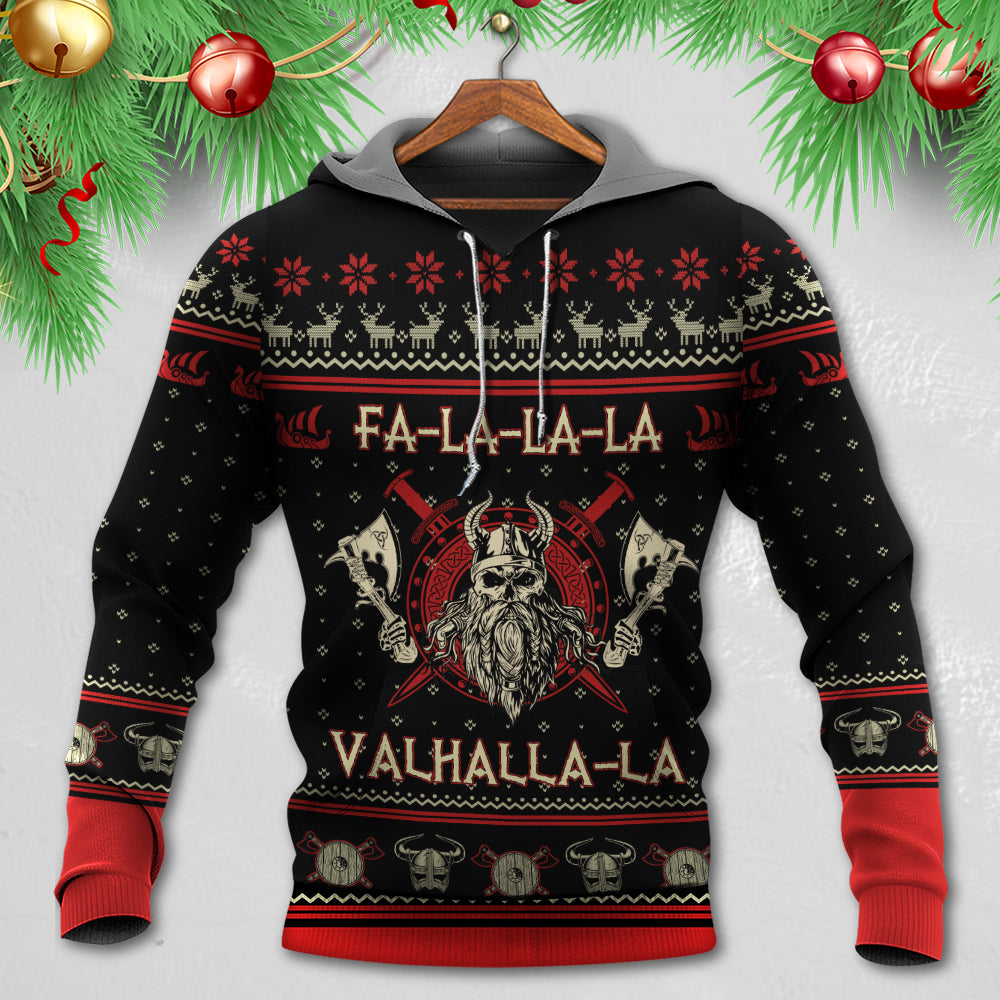 Viking Valhalla Red Black Power Style - 3D Hoodie