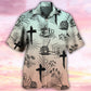 Faith Coffee Dog Knitting Humor - Hawaiian Shirt