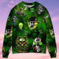 Skull Green Energy Art Style – Sweater - Ugly Christmas Sweater
