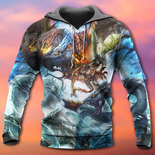 Dragon Battle Of Gods - 3D Hoodie