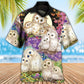 Owl Family With Flowers Art – Hawaiian Shirt