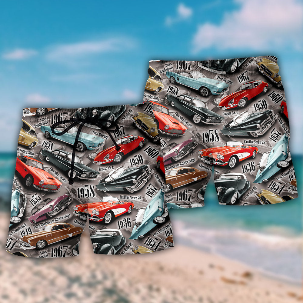 Vintage Classic Car Lover – Beach Short