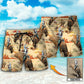 Cowboy Bull Riding Tropical Custom Photo - Beach Short - Owls Matrix LTD