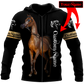 Arabian Horse Custom Name Art – 3D Hoodie
