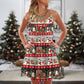 Santa And Snowman Joy – Women's Summer Sleeveless V-Neck Camisole Dress