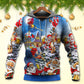 Christmas Funny Santa Drinking Beer Style - Hoodie