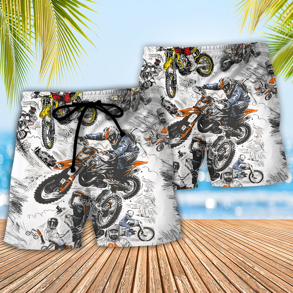 Motorcycle Ride Hard Cool Spirit – Beach Short