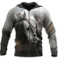 Printed Horse Pattern Art – 3D Hoodie