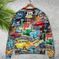 Route 66 Road Trip Puzzle Art – Sweater - Ugly Christmas Sweater